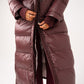Love Laura Puffa Coat In Plum