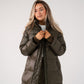 Love Laura Puffa Coat In Khaki