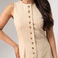 Love Laura Pinstripe Shirt Dress In Sand