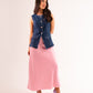 Love Laura Slip Skirt In Pink