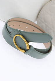 Polly Open End Buckle Belt In Duck Egg