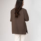 Paige Short Sleeve Blazer In Chocolate