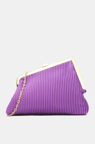 Polly Pouch Clutch Bag In Purple