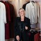 Love Laura Tuxedo Power Blazer In Black