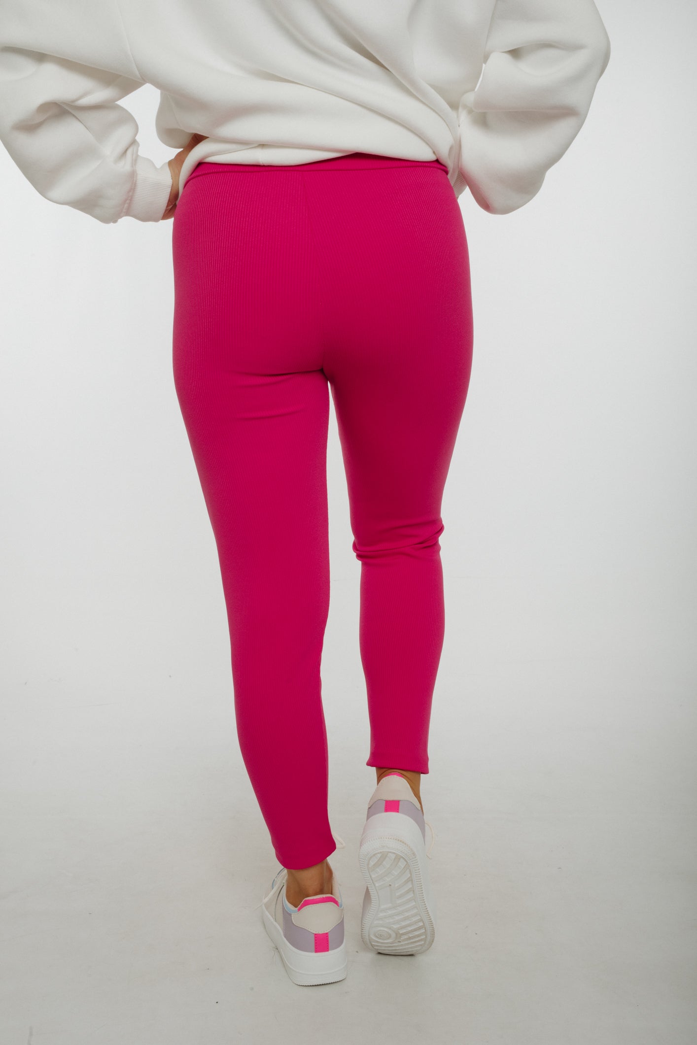 Molly Ribbed Legging In Pink