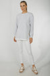 Alaina Side Zip Sweatshirt In Grey - The Walk in Wardrobe