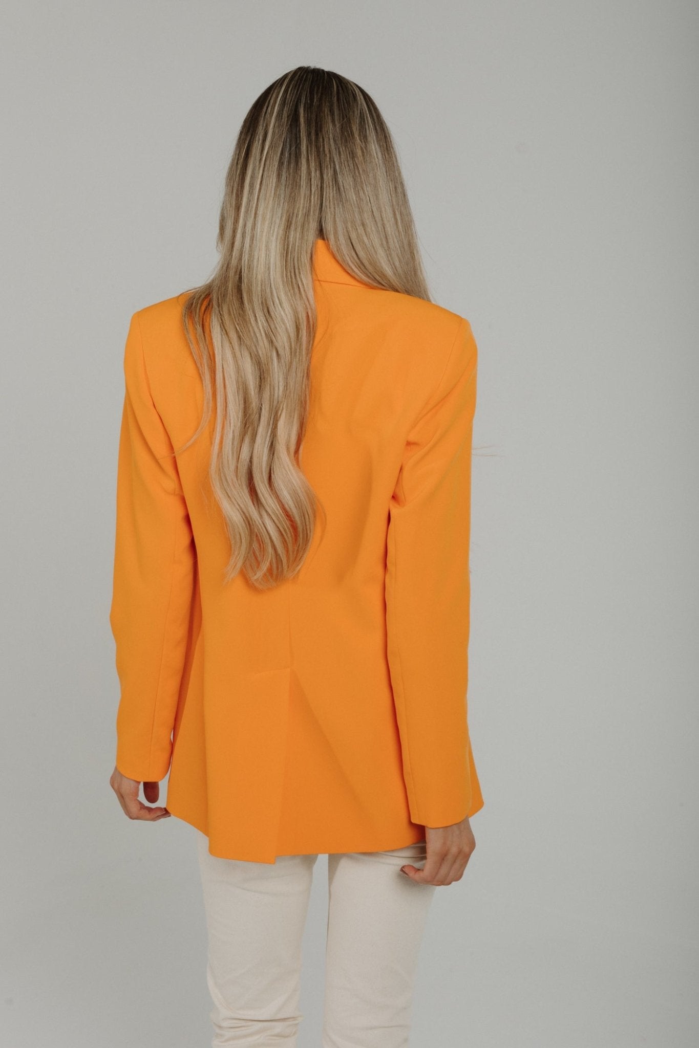 Alana Buckle Blazer In Orange - The Walk in Wardrobe