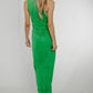 Alana Drape Front Dress In Green - The Walk in Wardrobe