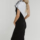 Alexandra One Shoulder Sequin Dress In Monochrome - The Walk in Wardrobe