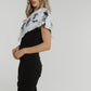 Alexandra One Shoulder Sequin Dress In Monochrome - The Walk in Wardrobe