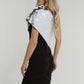 Alexandra One Shoulder Sequin Dress In Monochrome - The Walk in Wardrobe