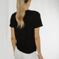 Ally V-Neck T-Shirt In Black - The Walk in Wardrobe