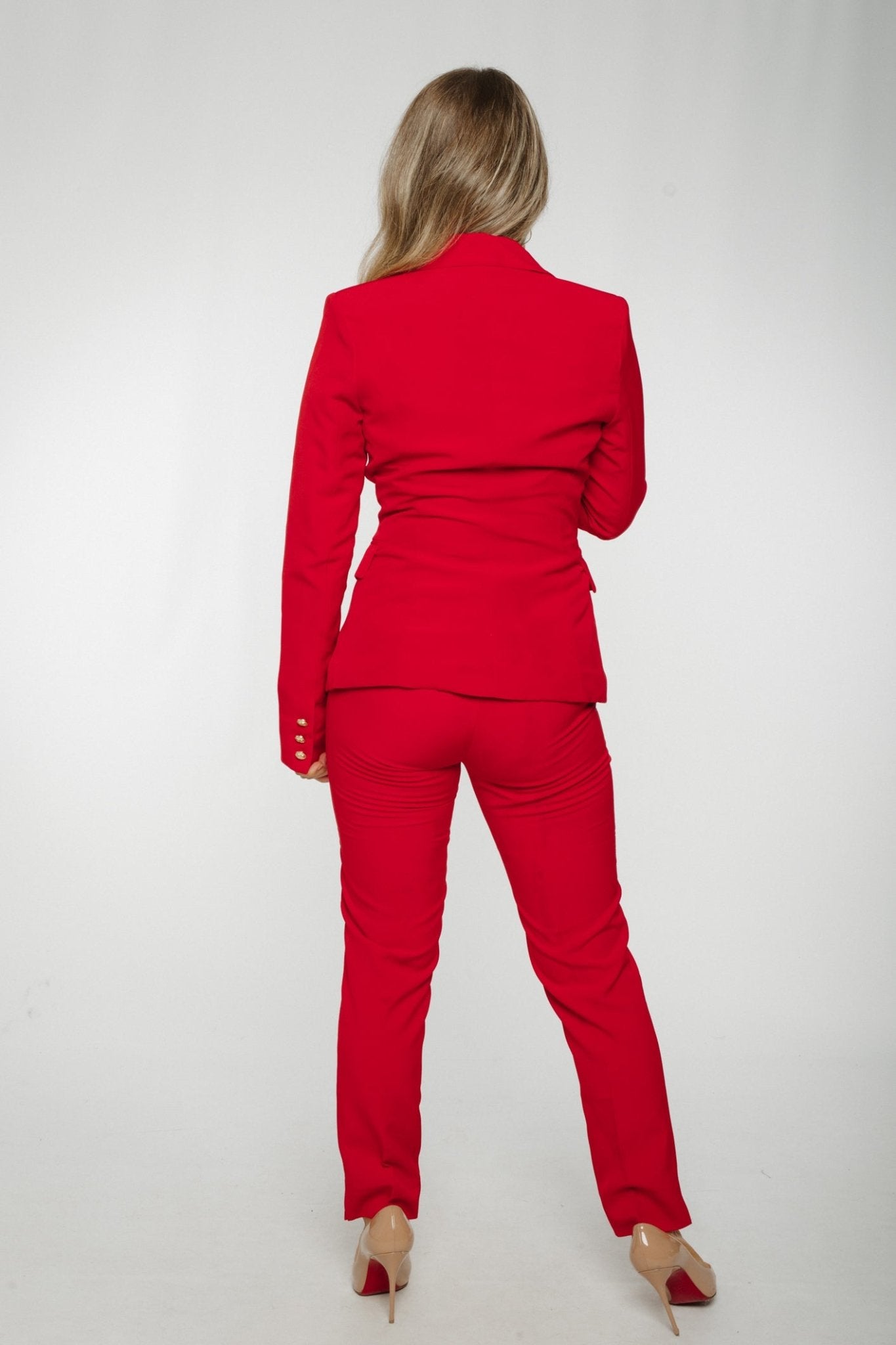 Arabella Blazer In Red - The Walk in Wardrobe