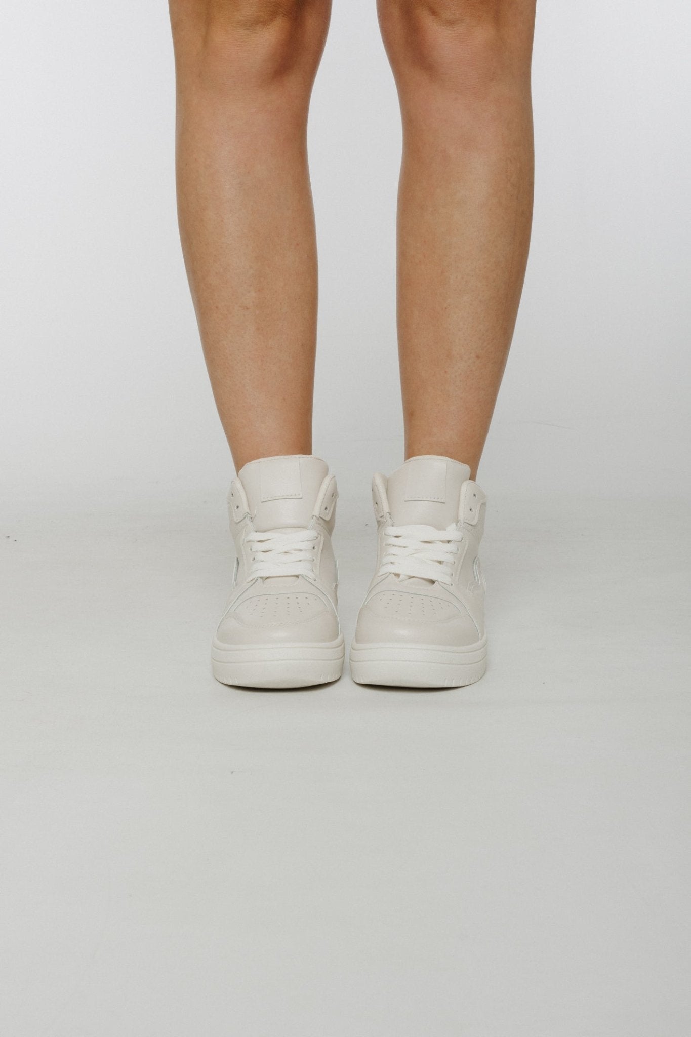 Ashleigh High Tops In Cream - The Walk in Wardrobe