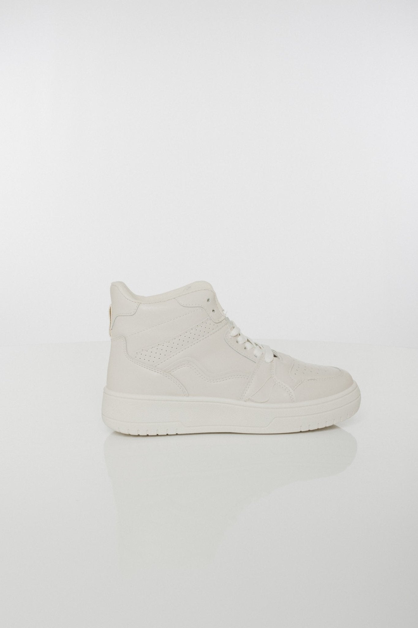 Ashleigh High Tops In Cream - The Walk in Wardrobe