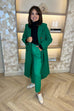 Caitlyn Belted Trouser In Green - The Walk in Wardrobe