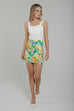 Caitlyn Floral Print Mini Skirt In Green - The Walk in Wardrobe