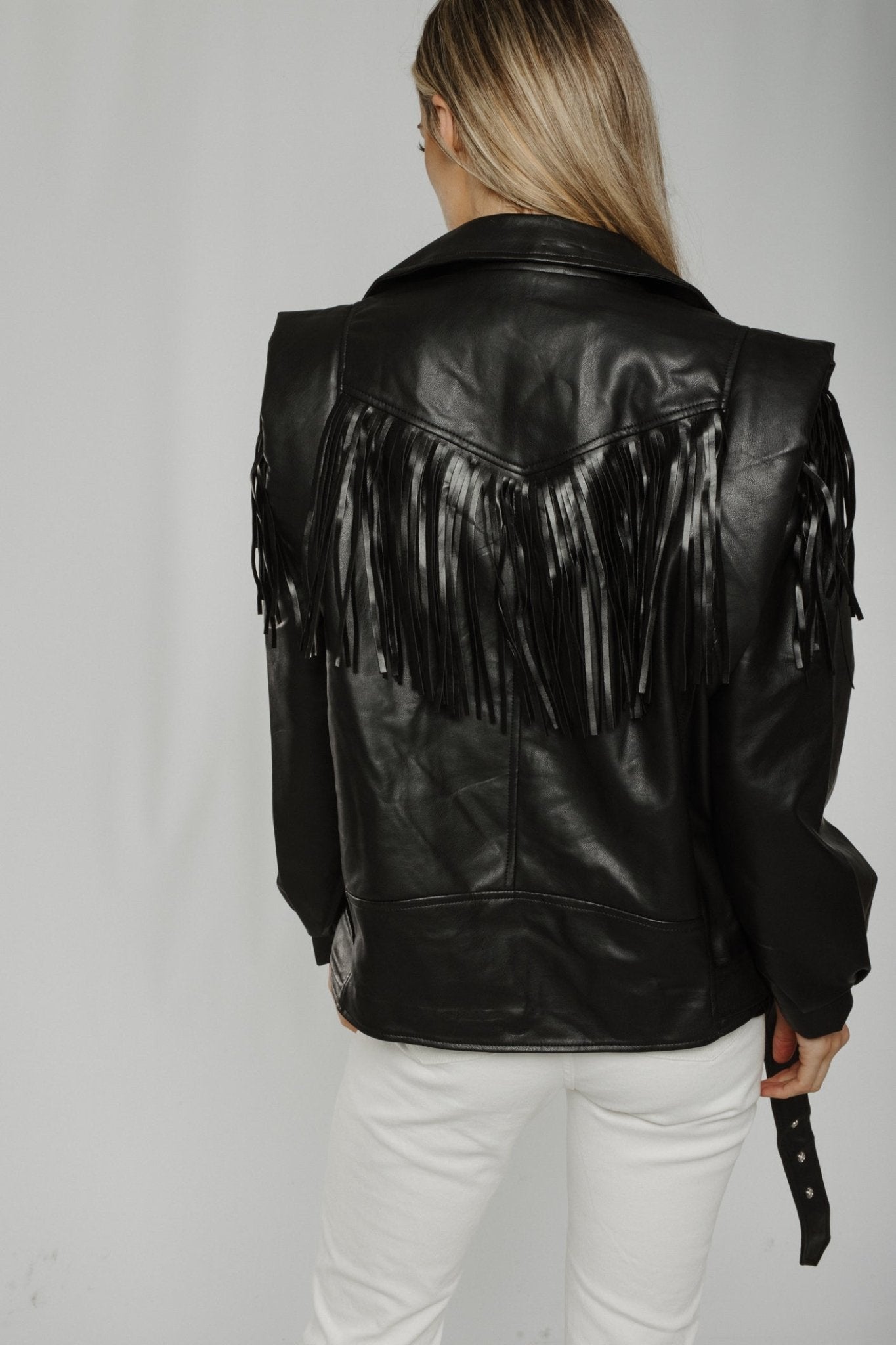 Caitlyn Fringed Leather Jacket - The Walk in Wardrobe