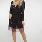 Caitlyn Sequin Wrap Dress In Purple - The Walk in Wardrobe