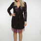 Caitlyn Sequin Wrap Dress In Purple - The Walk in Wardrobe
