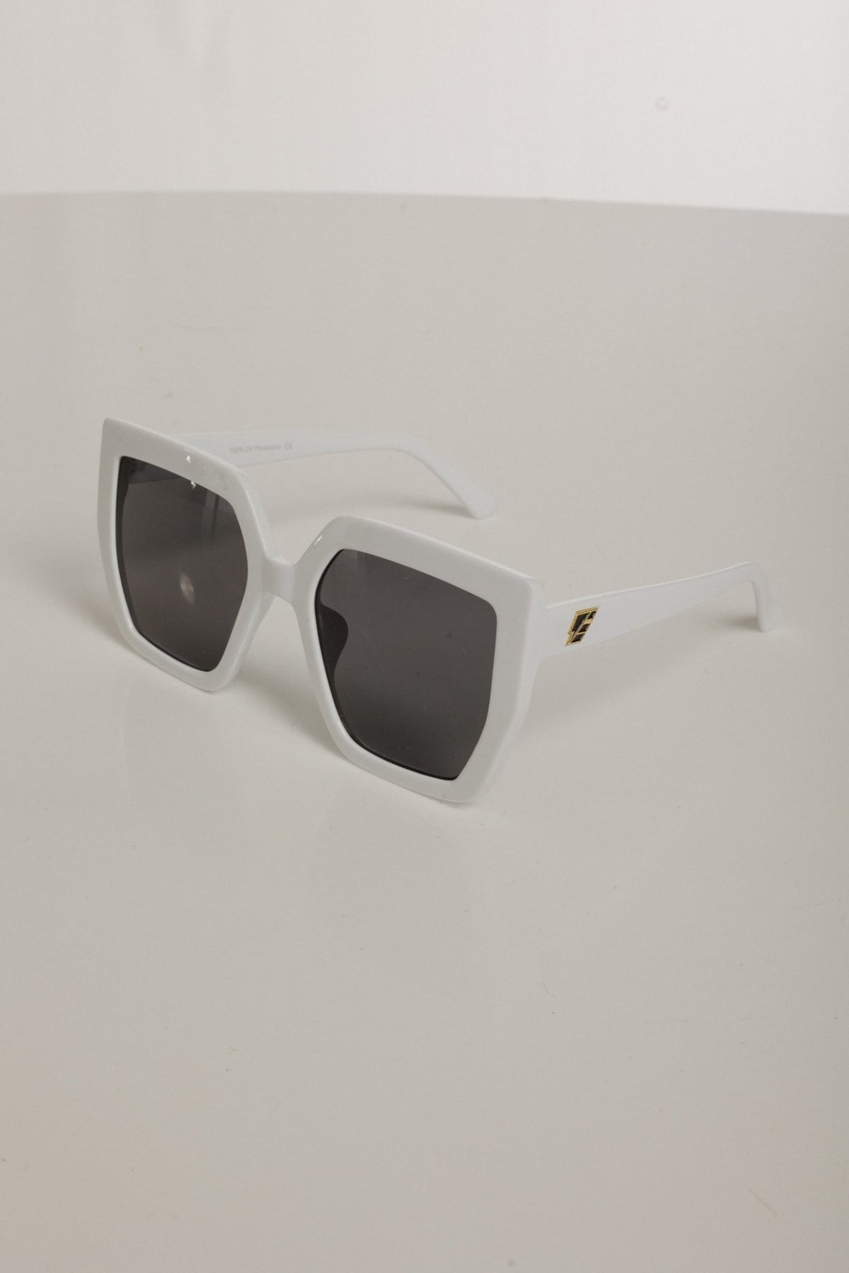 Caitlyn Square Sunglasses In White - The Walk in Wardrobe