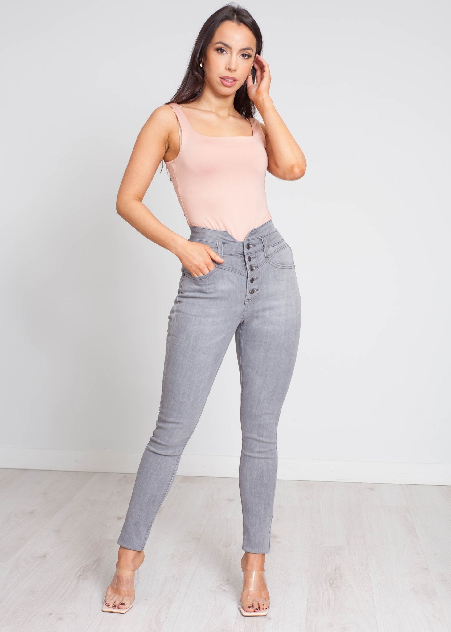Womens Stylish Blue Solid Denim Mid-Rise Jeans,(G) | gintaa.com