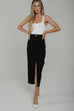 Casey Denim Maxi Skirt In Black - The Walk in Wardrobe