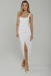 Casey Denim Maxi Skirt In White - The Walk in Wardrobe