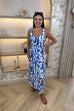 Casey Printed Maxi Dress In Blue Mix - The Walk in Wardrobe