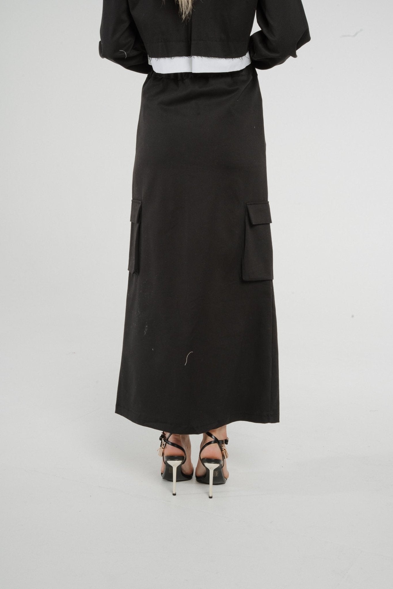 Cathy Cargo Skirt In Black - The Walk in Wardrobe
