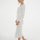 Celine Pencil Drape Midi Dress In Ivory - The Walk in Wardrobe