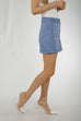 Cindy Button Denim Skirt In Light Wash - The Walk in Wardrobe