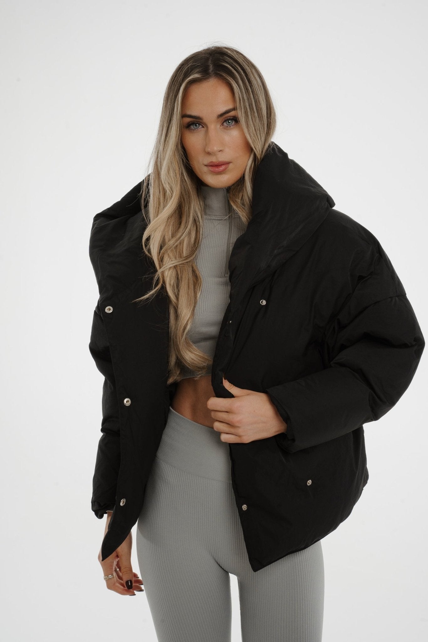 Cora Hooded Coat In Black - The Walk in Wardrobe