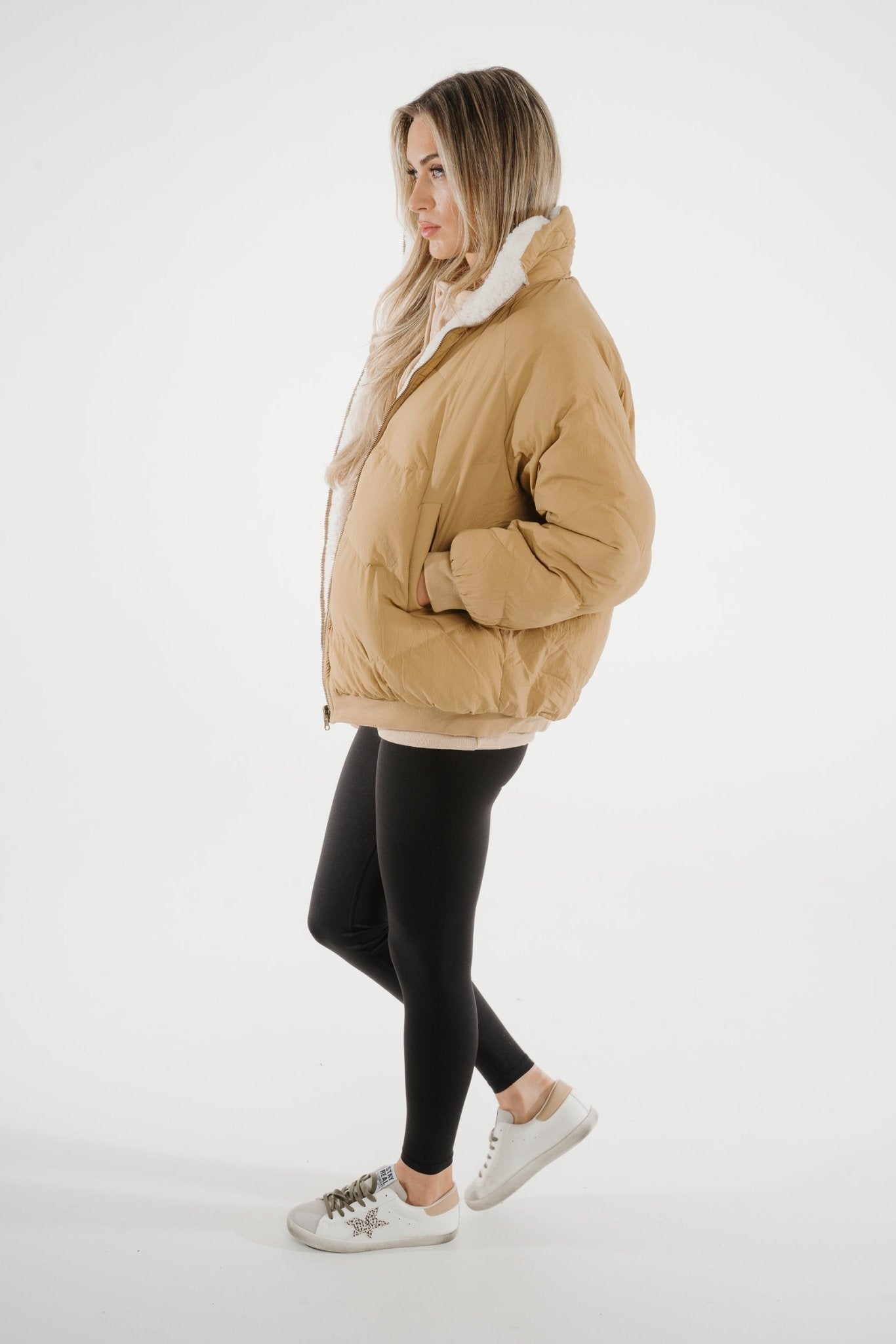 Cora Reversible Teddy Jacket In Cream Mix - The Walk in Wardrobe