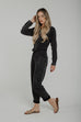Cora Zip Front Jumpsuit In Black - The Walk in Wardrobe