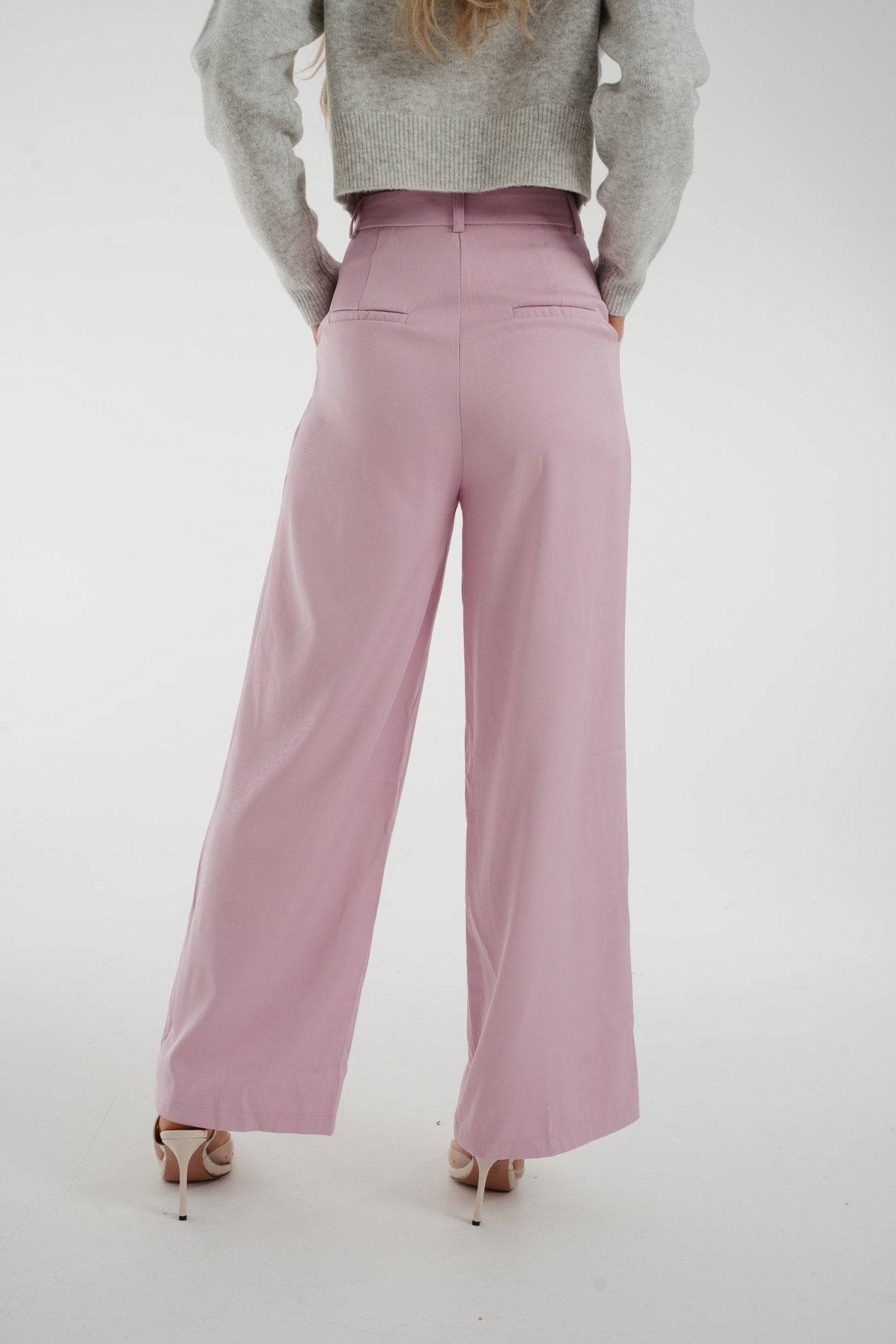 Elsa Wide Leg Trouser In Pink - The Walk in Wardrobe