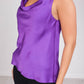 Emilia Violet Cowl Neck Cami - The Walk in Wardrobe