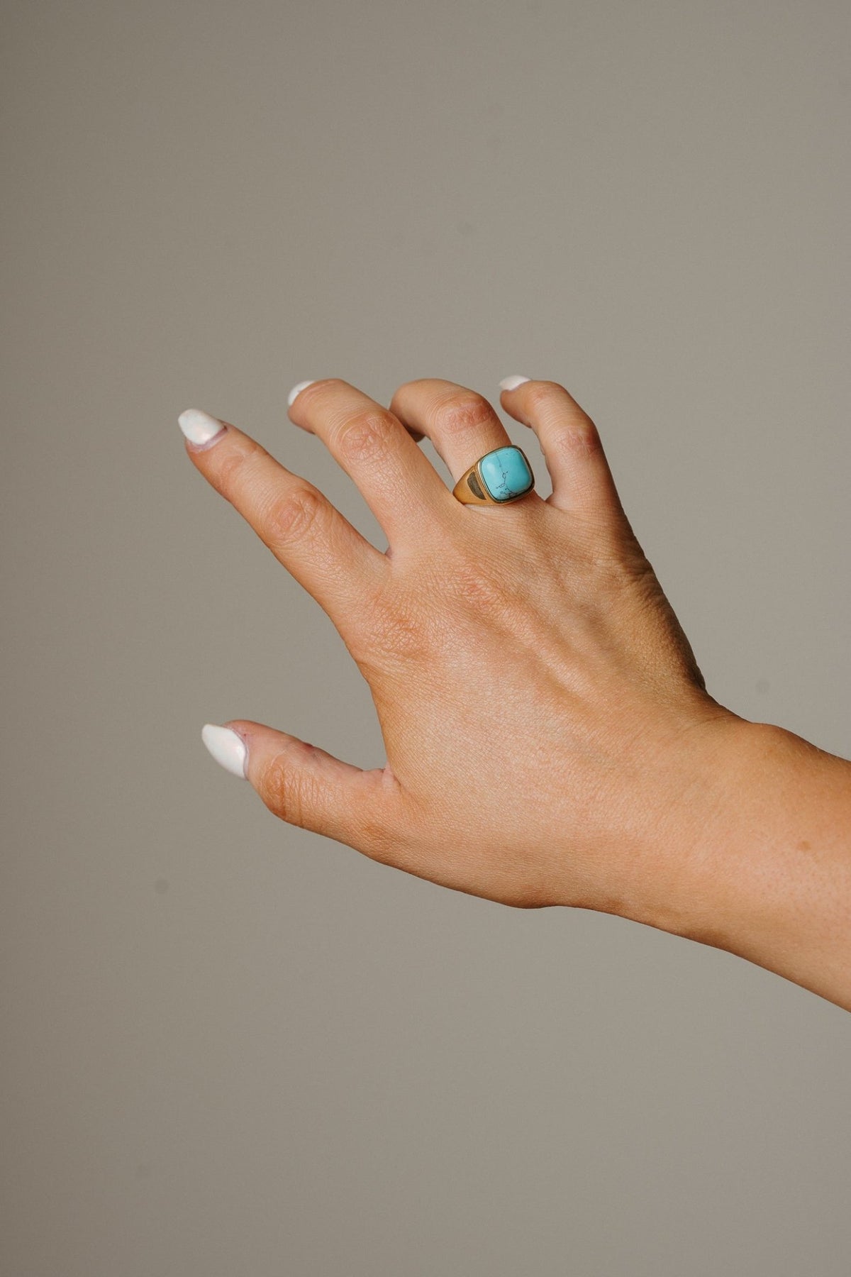 Erin Signet Ring In Turquoise - The Walk in Wardrobe