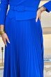 Eva Belted Pleated Dress In Royal Blue - The Walk in Wardrobe