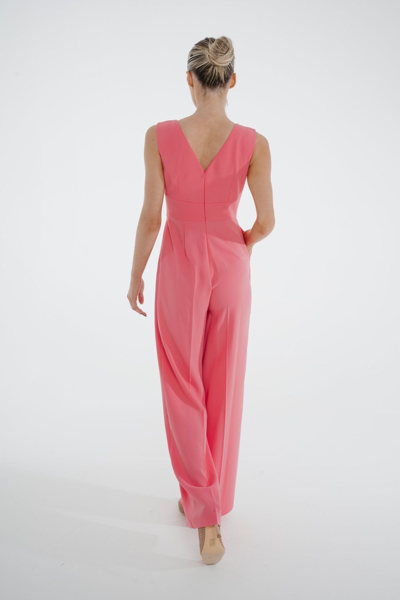 Eva Jumpsuit In Coral - The Walk in Wardrobe