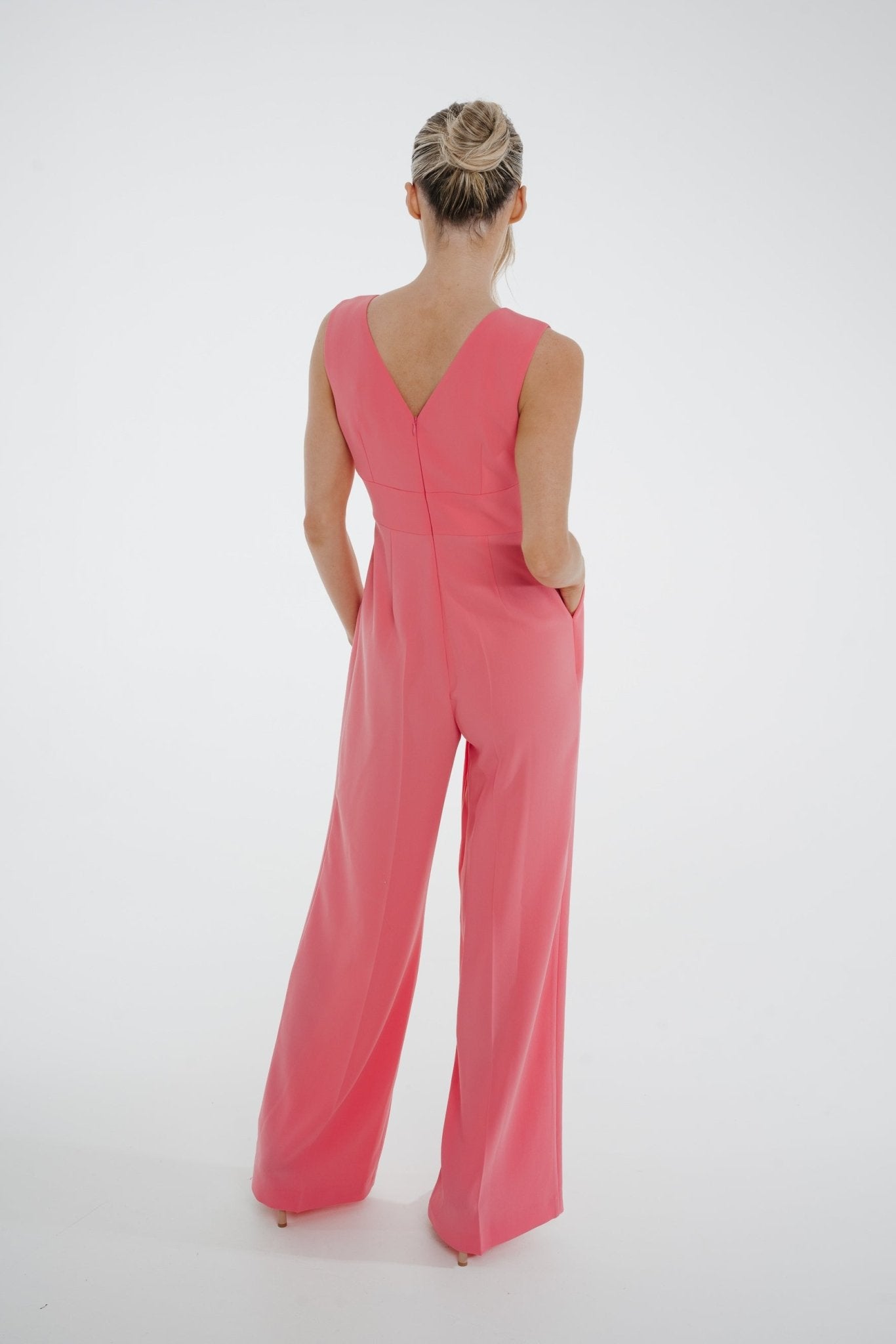 Eva Jumpsuit In Coral - The Walk in Wardrobe