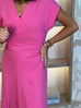 Eva Ruched Side Dress In Pink - The Walk in Wardrobe