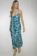 Faye Maxi Dress In Blue Print - The Walk in Wardrobe