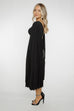Florence Cape Sleeve Dress In Black - The Walk in Wardrobe