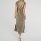 Frankie Sleeveless Dress In Gold Sparkle - The Walk in Wardrobe