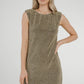 Frankie Sleeveless Dress In Gold Sparkle - The Walk in Wardrobe