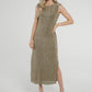 Frankie Sleeveless Dress In Gold Sparkle - The Walk in Wardrobe