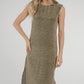 Frankie Sleeveless Dress In Gold Sparkle - The Walk in Wardrobe