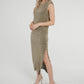 Frankie Sleeveless Dress In Gold Sparkle - The Walk in Wardrobe