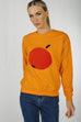 Frankie Textured Sweatshirt In Orange - The Walk in Wardrobe